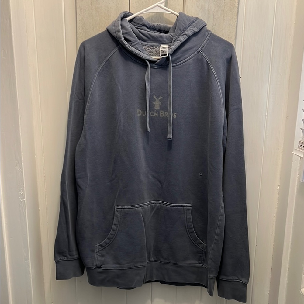 Dutch Bros Blue Sweatshirt Hoodie Relaxed Fit